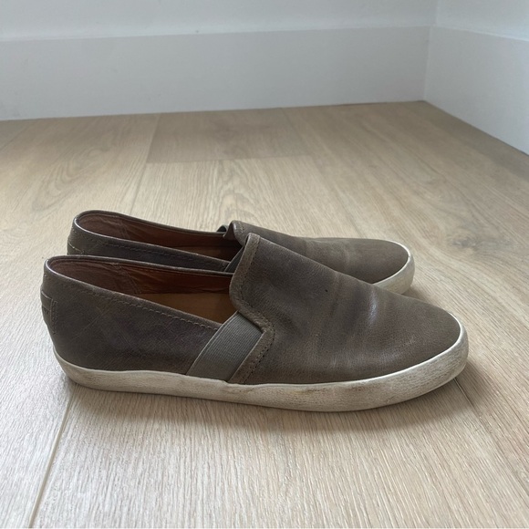 Frye Ash Brown Leather Slip On Shoe - Picture 1 of 6